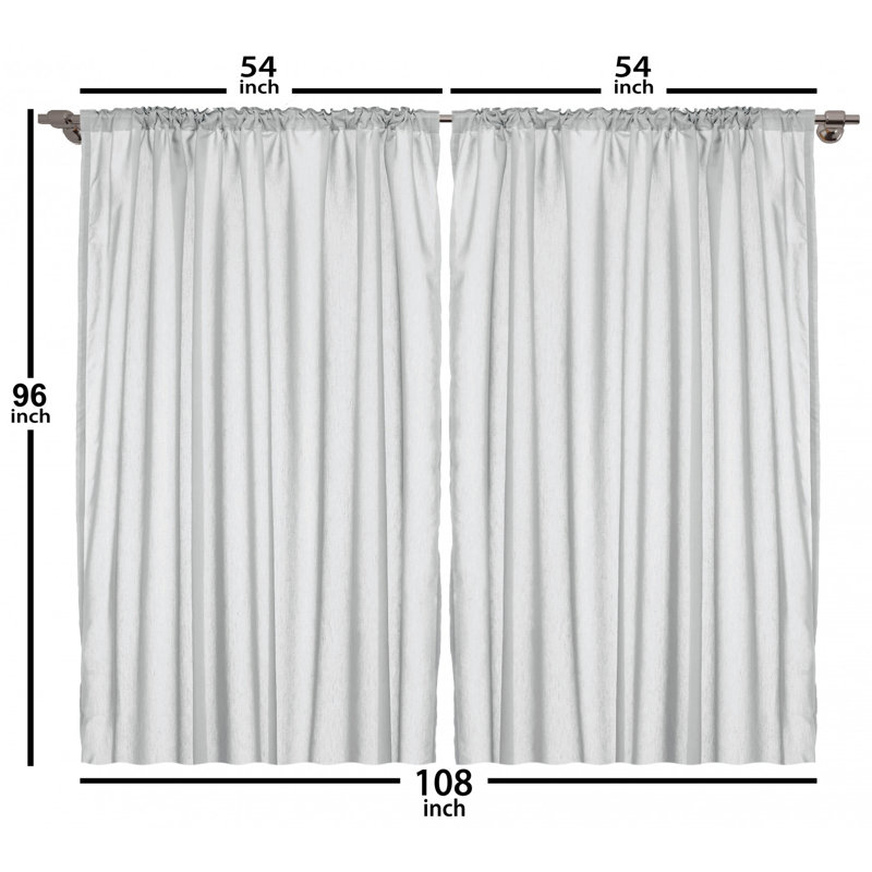 Semi Sheer Curtain Pair, 54" W x 96" L