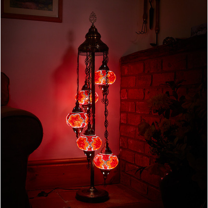 Maryville 124cm Copper Floor Lamp