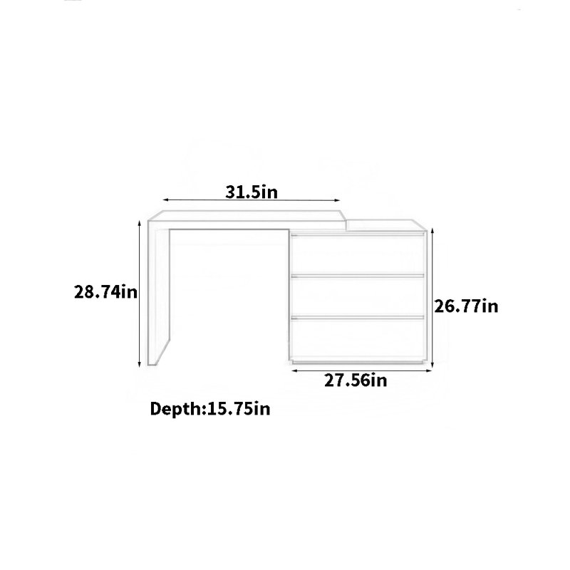 Commode simple de style crème