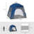 4-Person Pop Up Camping Tent with Quick Setup Automatic Hydraulic System, Windows, Doors and Carry Bag, Blue