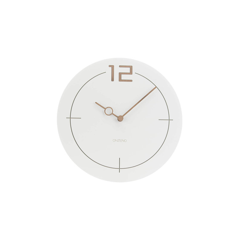 Wood Wall Clock, White