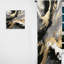 Hestleton - Exploration des profondeurs du marbre doré IV - Rideau abstrait - Velours obscurcissant - 1 panneau-1201013018