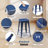 Set of 4 Stackable Backless Metal Bar Stools, Indoor/Outdoor Kitchen Counter Stools, Industrial Home Dining Chairs-117247554