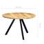 Cublington Round Solid Wood Top Metal Base Dining Table-86412647