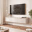 Unfinished TV Stand with Fireplace Included