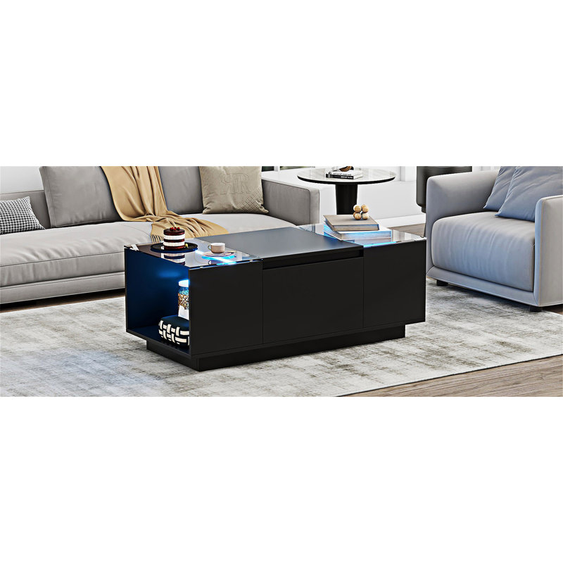 Table basse avec rangement, Noir
