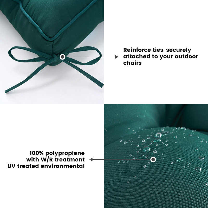 Coussin de siège d'intérieur / d'extérieur, Vert invisible