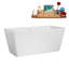 51" Streamline Soaking Freestanding Tub and Tray With Internal Drain-101687108