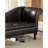 62.4" W Transitional Storage Chaise, Black