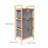 Bathroom 3 Tiers Rayon from Bamboo Laundry Basket Linen Hamper Storage Shelf