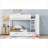 Solid Wood Platform Twin Over Twin Bunk Bed, Storage Integrated With 2 Drawers and Multi-layer Cabinet, Classic White