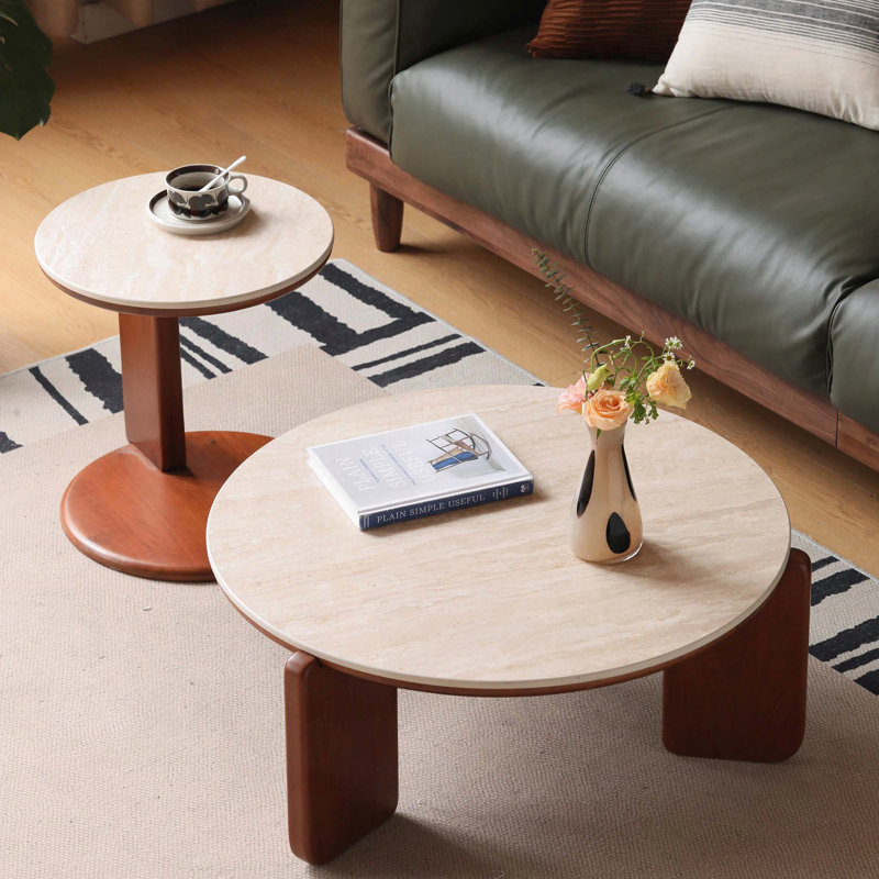 Table basse surélevée Table basse 100% bois de chêne massif avec plateau et plateau de table basse Largeur 100 x profondeur 60 x hauteur 45 cm Bureau d'étude Facile à assembler