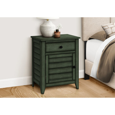 Table d'appoint avec placage antique, rangement de tiroir, idéal pour une chambre à coucher élégante et un salon avec plateau spacieux de 25 pouces de hauteur, armoire de rangement, placage relaxant
