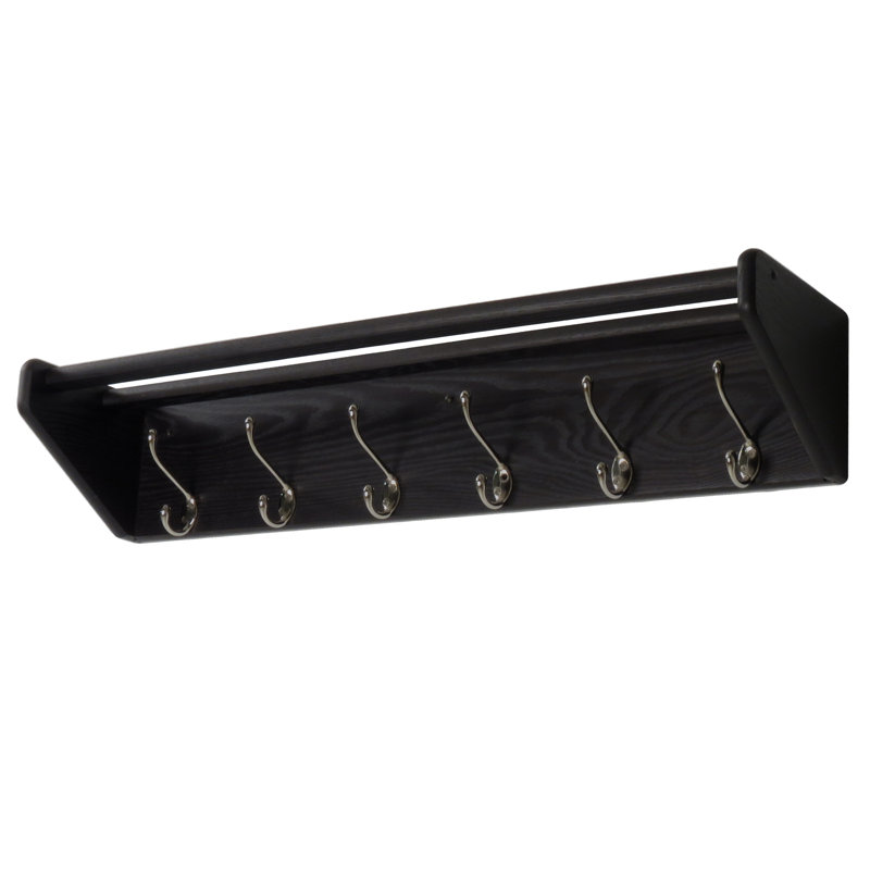 Porte-manteau mural Ryder, Noir / nickel