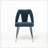 Modern Velvet Upholstered Dining Chair With Nailheads And Metal Legs, Set Of 2-2004603168
