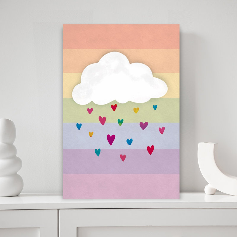 Art mural arc-en-ciel Rain Rain Heart, H 18 po x l 12 po
