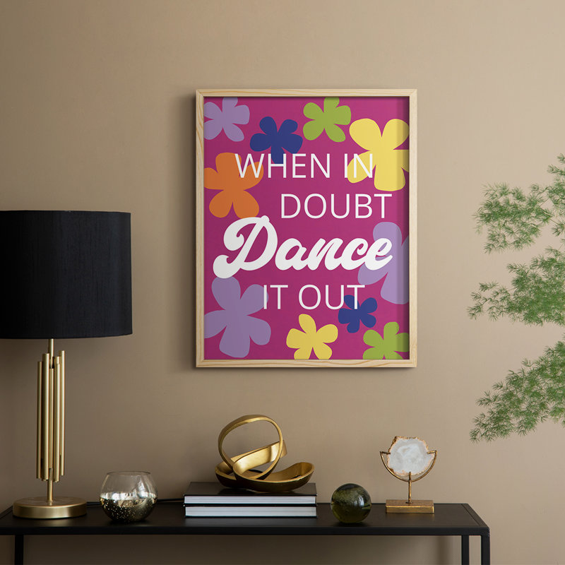 «Dance It Out», reproduction encadrée - bois massif, Naturel, H 11 po x l 9 po