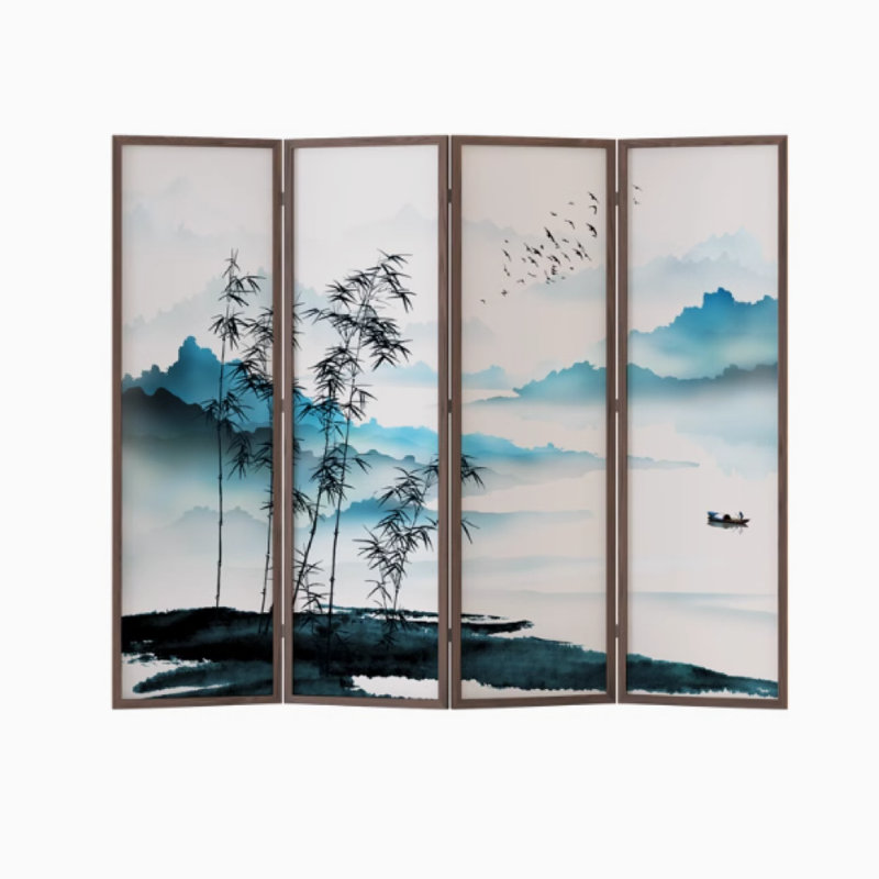 Solid Wood Landscape Screen, 70.86" H x 94.48" W x 1.37" D