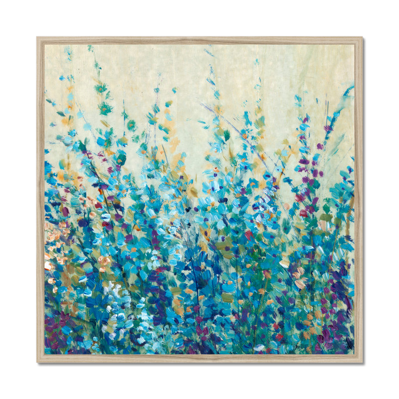 Shades Of Blue I by Timothy O' Toole - Painting, 34cm H x 34cm W, Natural Wood Framed Paper Print