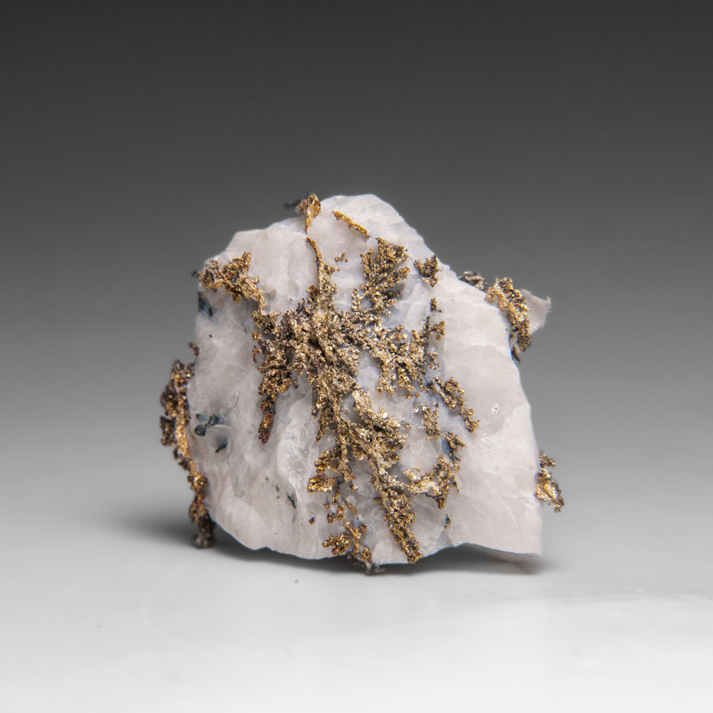 Silver On Calcite Crystal Cluster  Matrix From Bouismas Mine, Zagora, Morocco