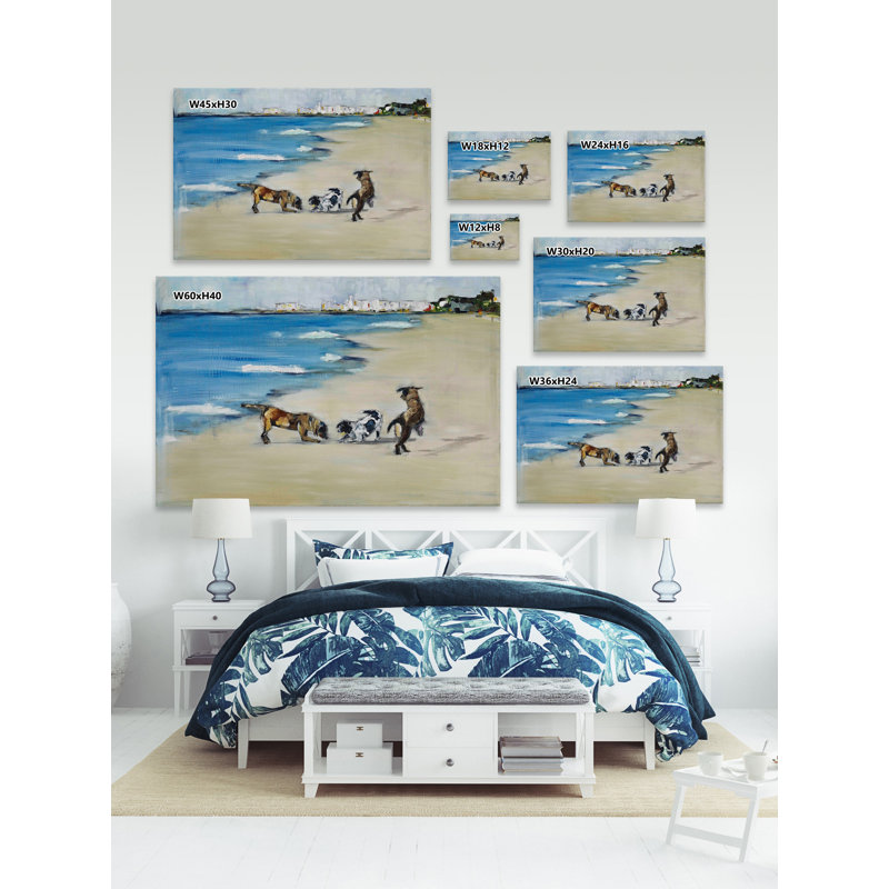 Chiens? «Play by Tori Campisi», reproduction sur toile tendue, H 20 po x l 30 po x 1,5 po