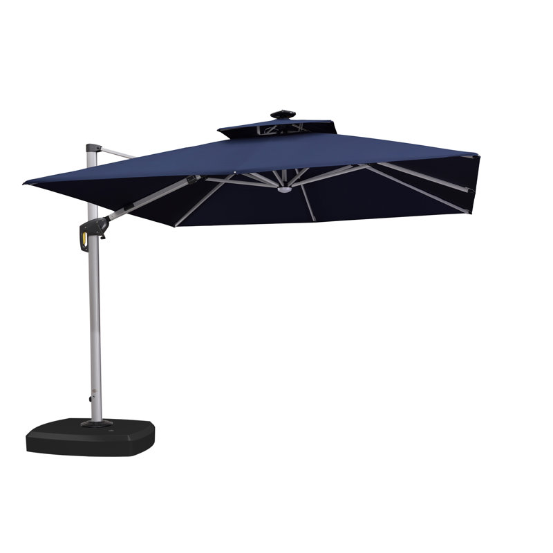 Parasol carré à DEL 120 po, Marine