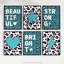 Leopard Pattern Bold Shapes - 3 Piece No Frame Print Set-88622419-88622422