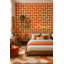 Décoration murale amovible de style Mid-Century moderne rétro orange-130031431