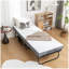 Lit pliant avec matelas pour adultes, lit pliant en métal 75 po x 31 po pour invité avec matelas en mousse à mémoire de forme sur roulettes, lit escamotable peu encombrant