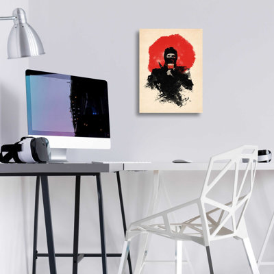 «American Ninja» par Robert Farkas, art mural en verre acrylique