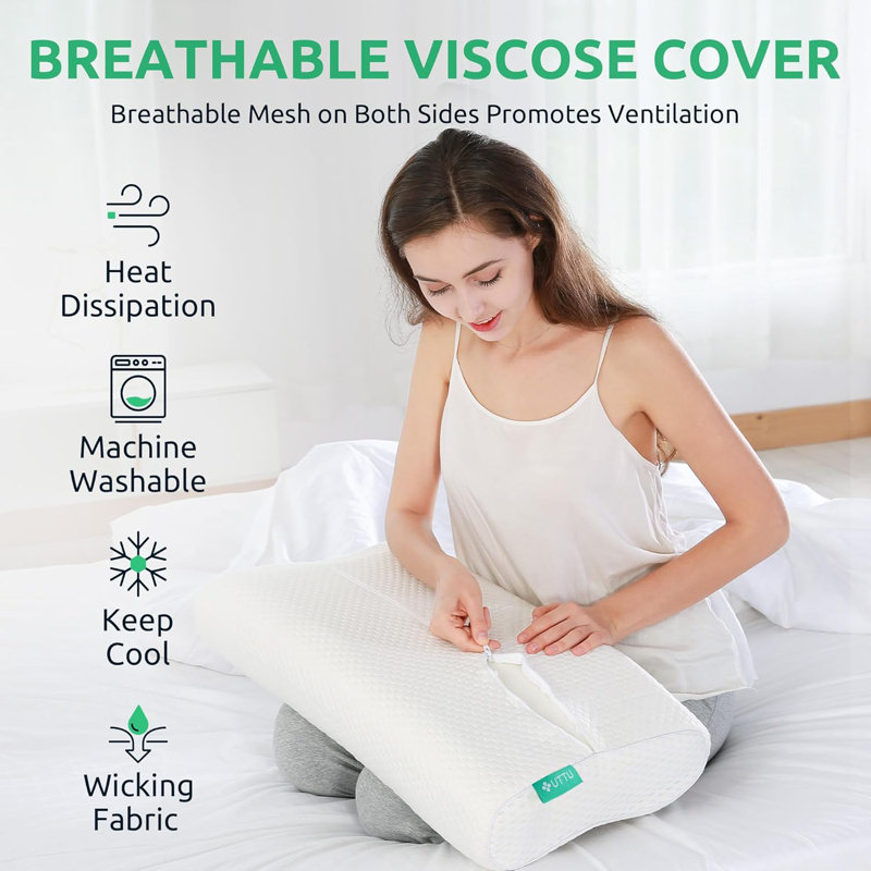 Oreiller cervical en mousse à mémoire de forme réglable