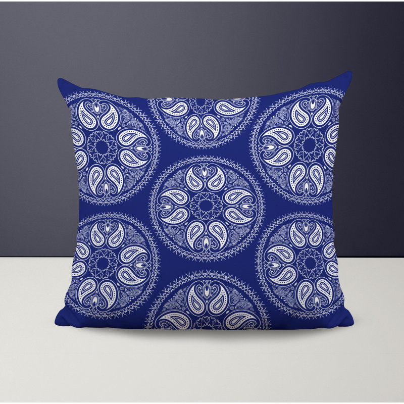 Housse et insert de coussin décoratif en polyester, L 19 po x H 19 po, Bleu marine
