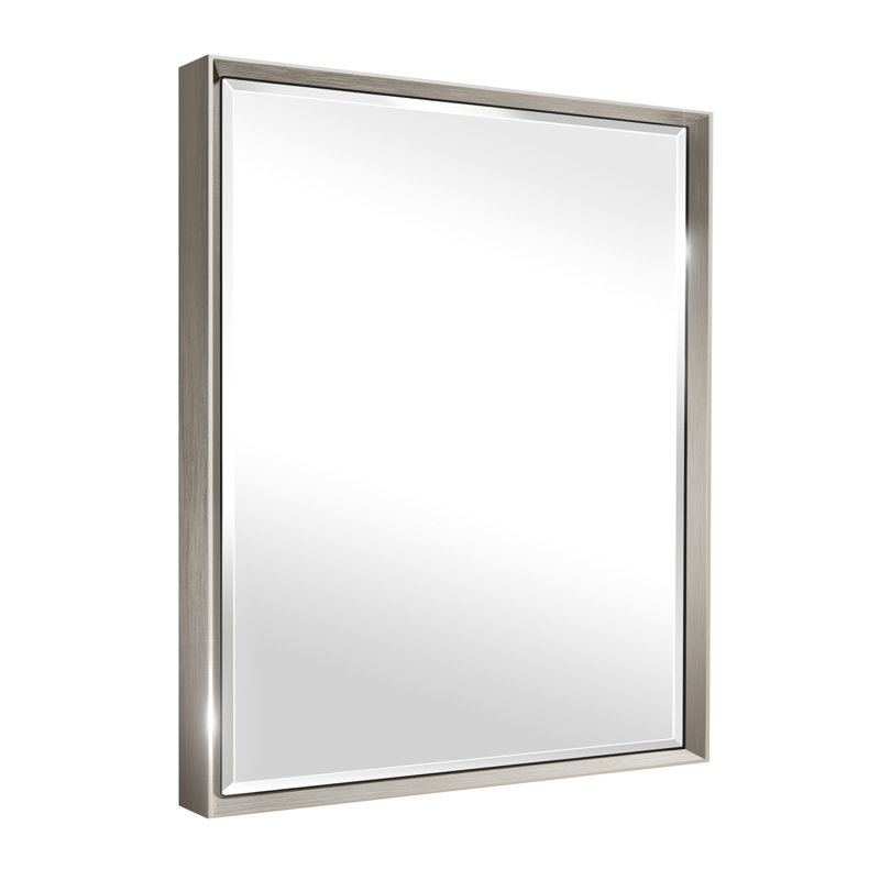 Miroir de salle de bain Lohoski, Nickel brossé, 36 po x 30 po