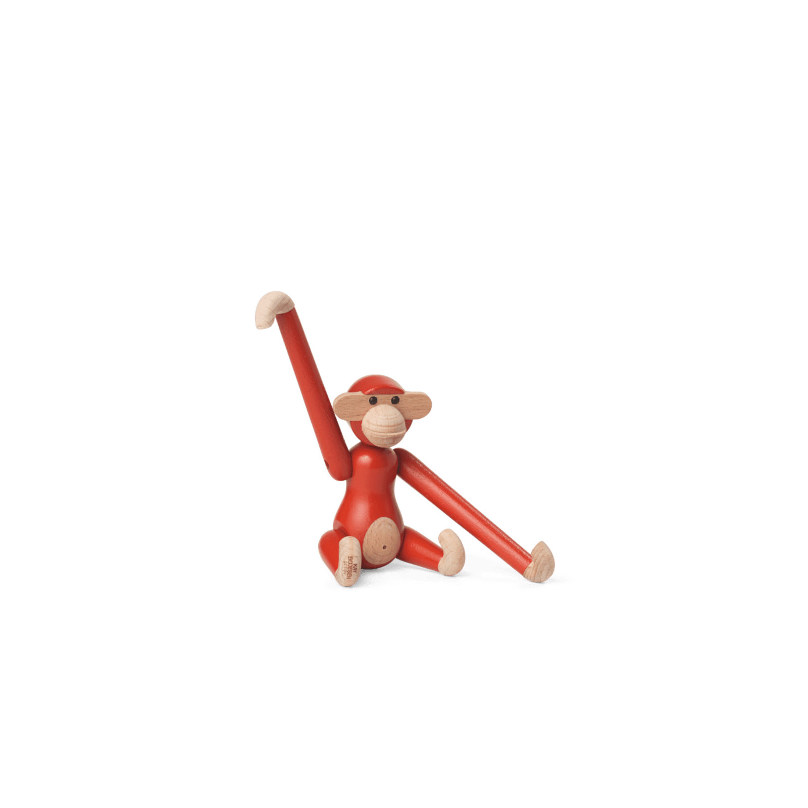 Mini Monkey Figurine, Vintage Red