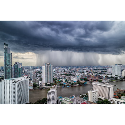 Storm Day In Bangkok by Moostocker - Wrapped Canvas Print