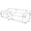 Causeuse-coussin modulable en cuir véritable gris
