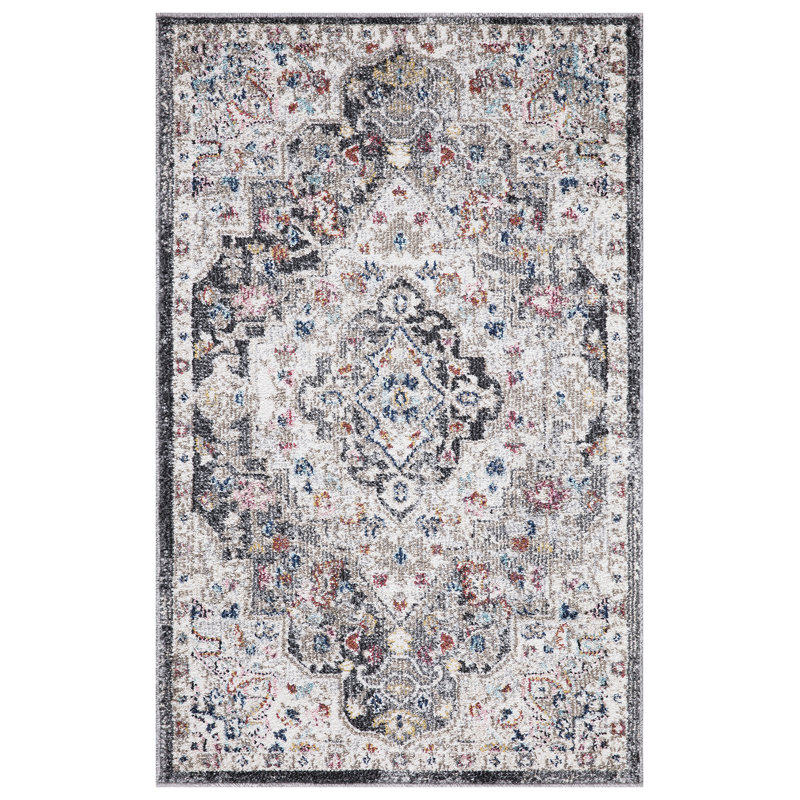 Vidari Montréal gris marocain usé / gris décoloré, Rectangle 2 pi 7 po x 4 pi 1 po