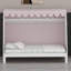 Lit en forme de maison avec lit gigogne escamotable, tente, tablette et lumière-129388582