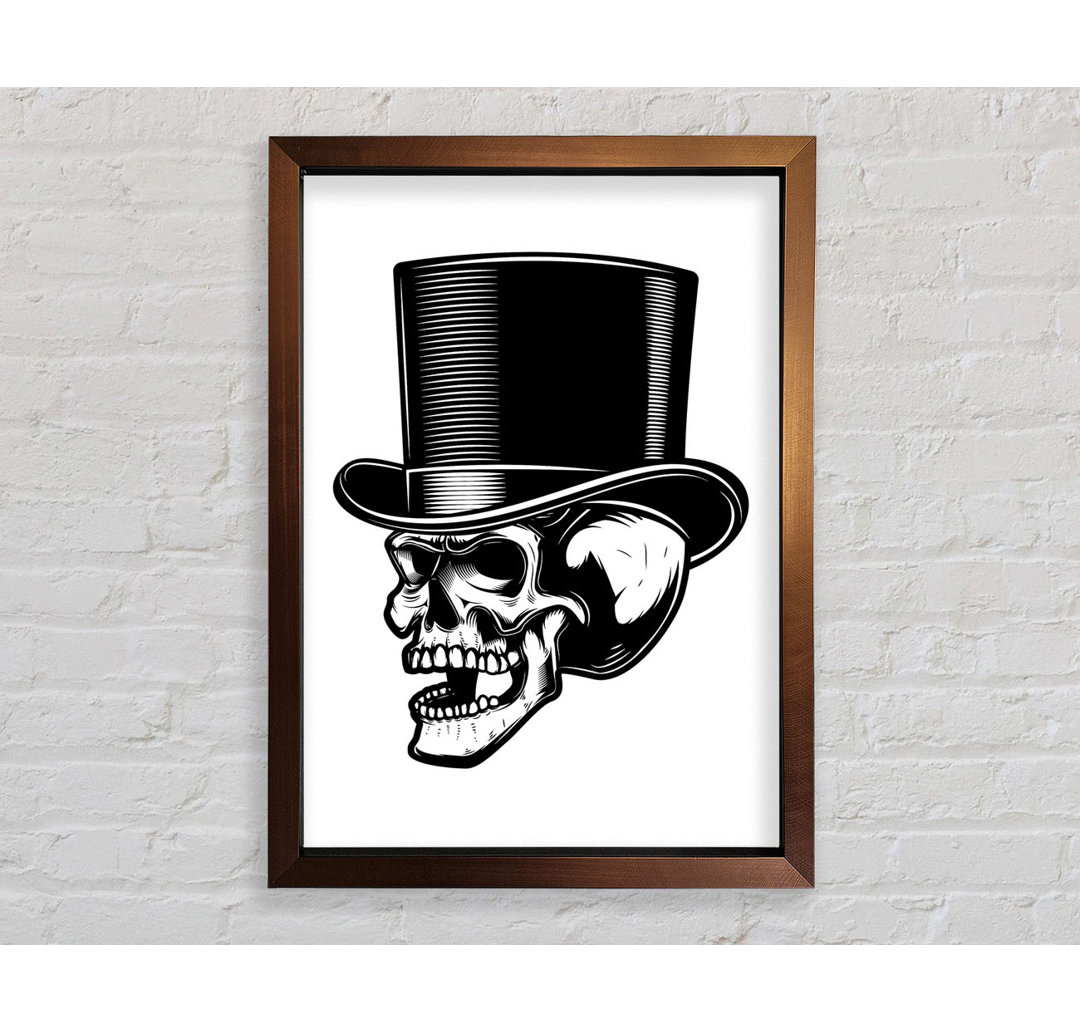 Top Hat Skull - Einzelner Bilderrahmen Kunstdrucke