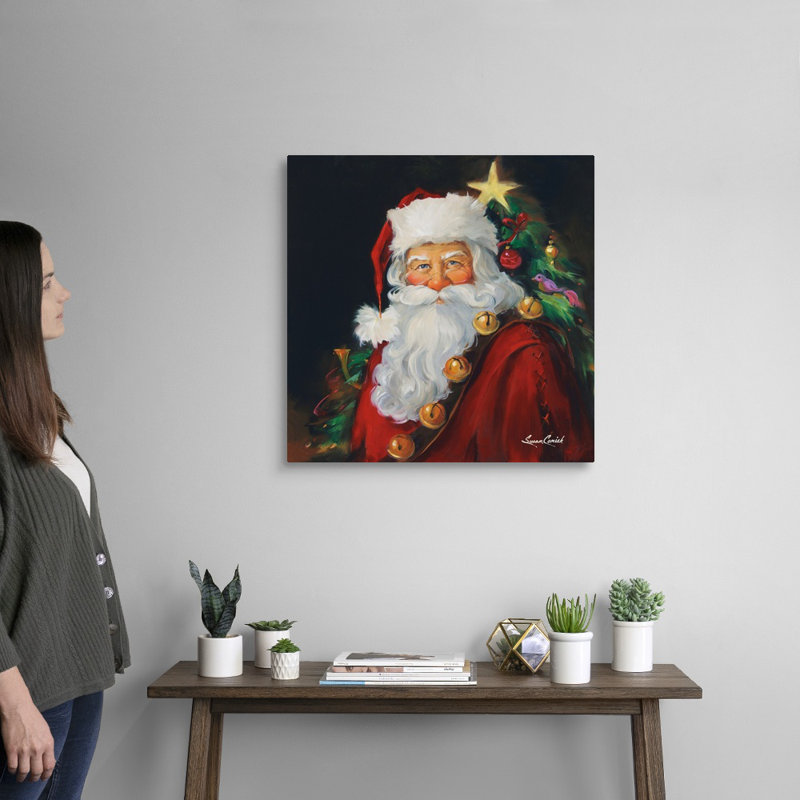 «Santa Portrait Wall Art» par Susan Comish, H 24 po x l 24 po