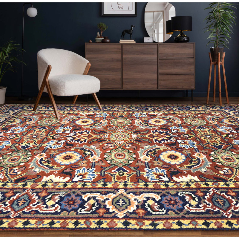 Wool Oriental Area Rug, Rectangle 4' x 6'