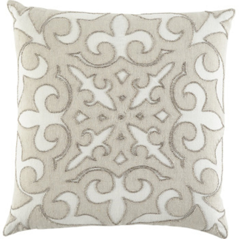 Square Pillow Cover & Insert, Damask