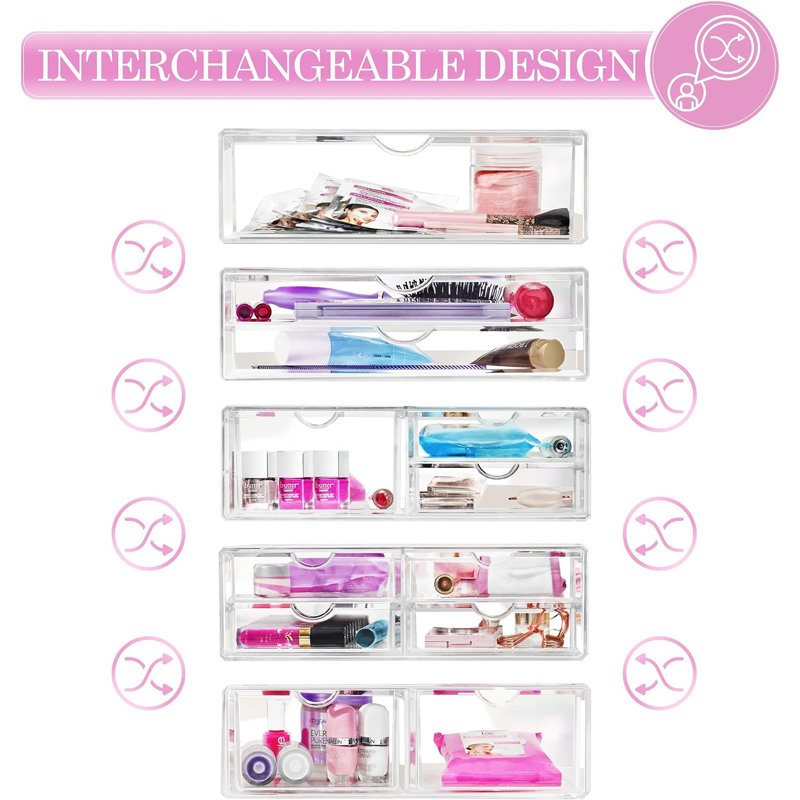 Organisateur de cosmétiques 2 tiroirs
