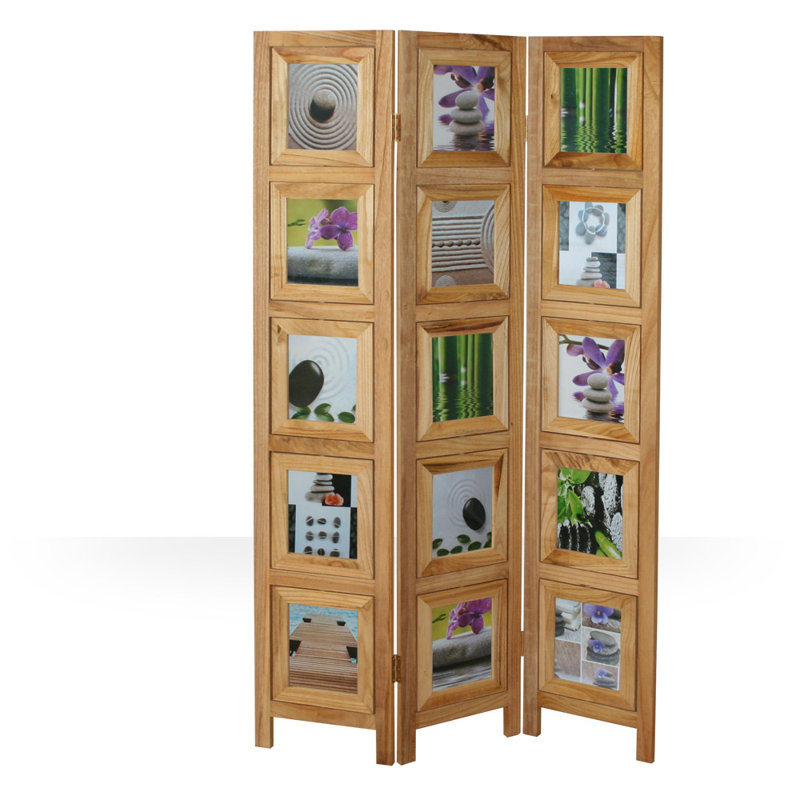 Rainey 3 Panel Room Divider, Natural colour