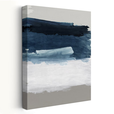 Shades Of Sea And Sky - Abstract Watercolor Sea Waves Art
