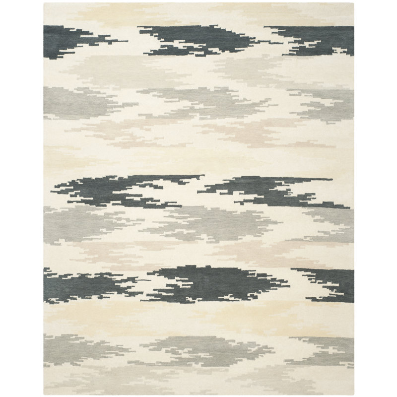 Mesa Verde Hand Tufted Wool And Viscose Abstract Rug, Rectangle 7'6" x 9'6"