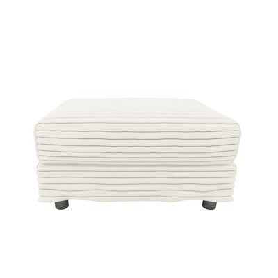 Plush Corduroy Ottoman