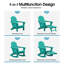 Chaises berçantes pliables en PEHD Adirondack avec repose-pieds rétractable-1499233210