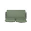 Causeuse et table en acier Mariano, blanc cassé et vert-1320628584-1320628587-1320628591