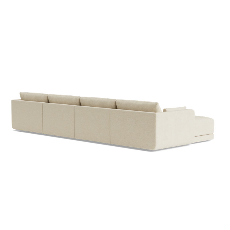 Eva Sectional, Plush Woven - Tan